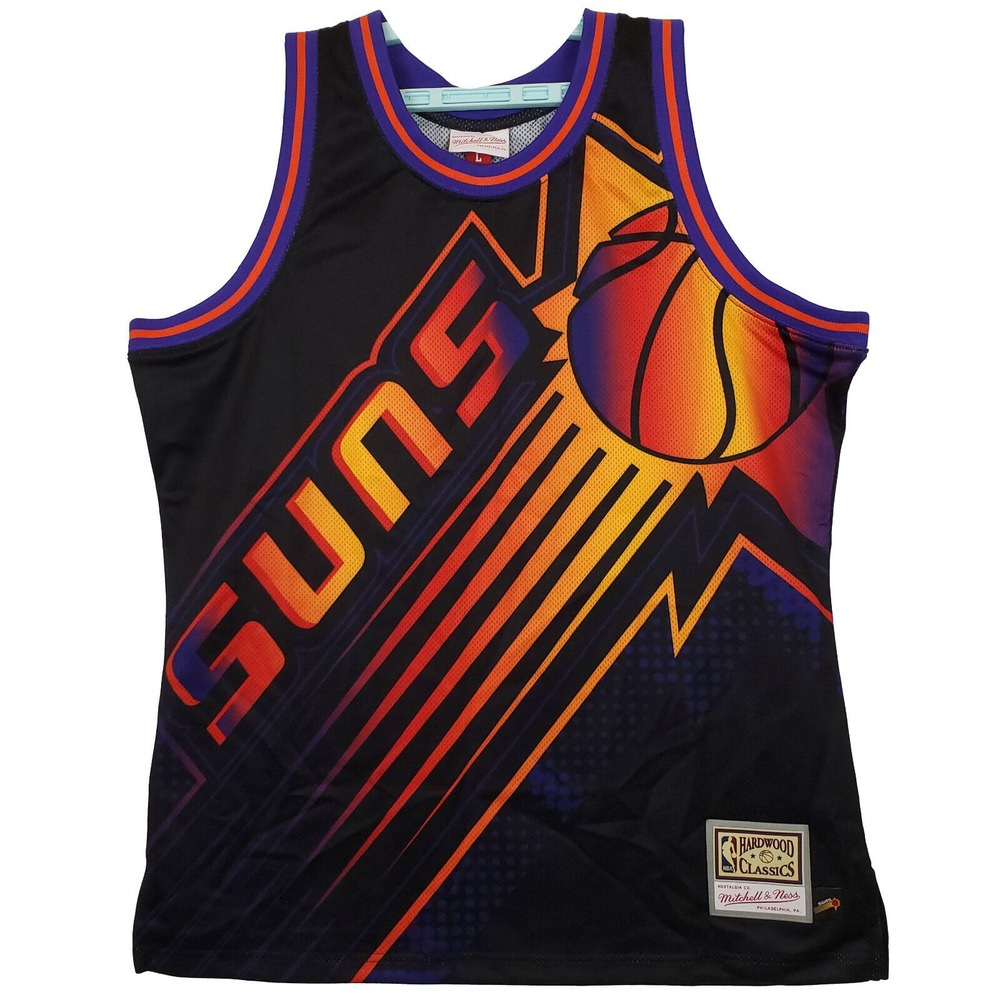Phoenix Suns Mitchell & Ness NBA Large Jersey Oversized Logo Black Orange New
